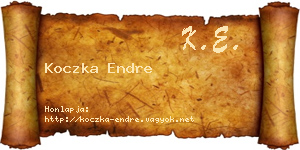 Koczka Endre névjegykártya